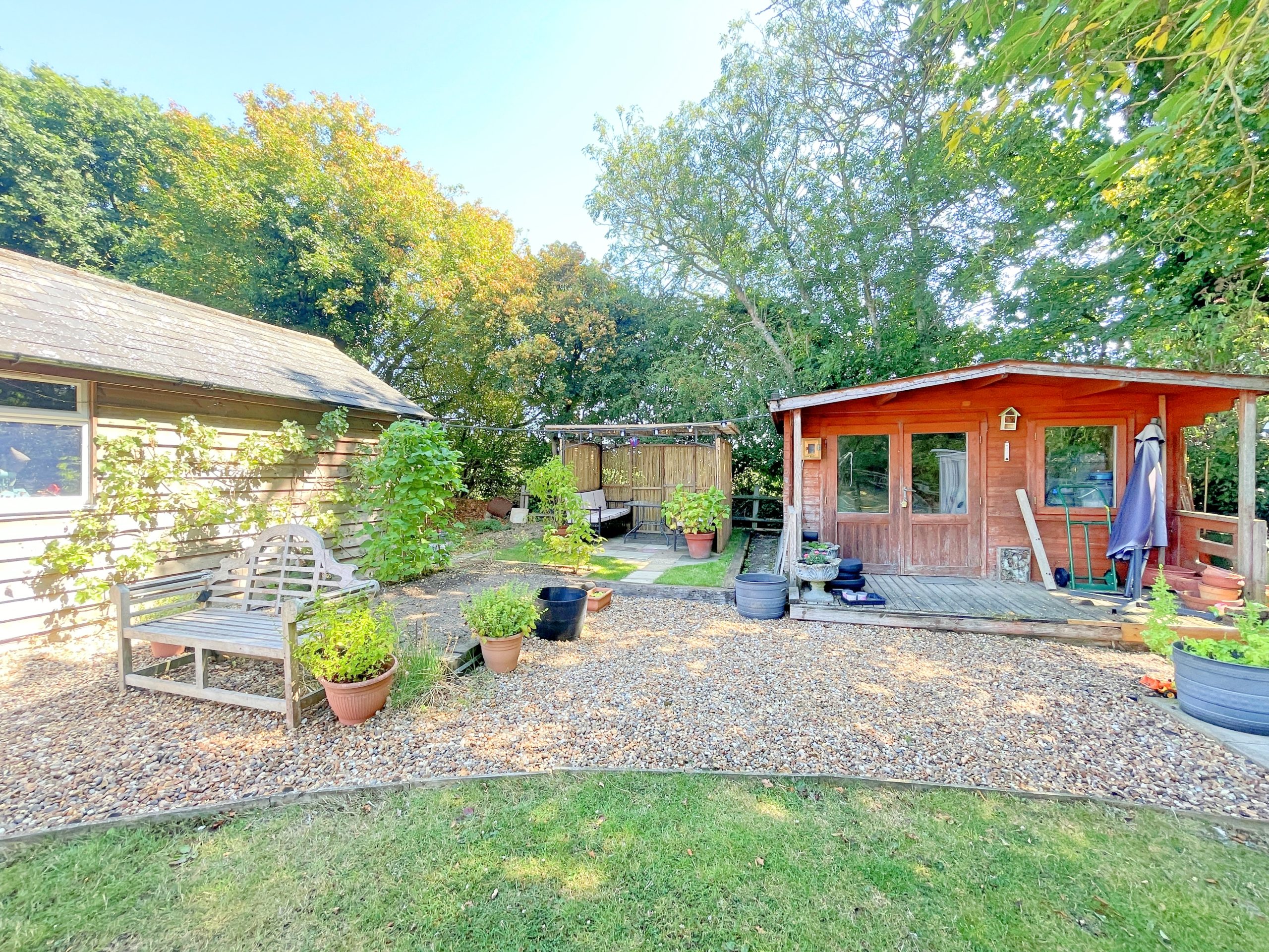 The Poplars cabin garden